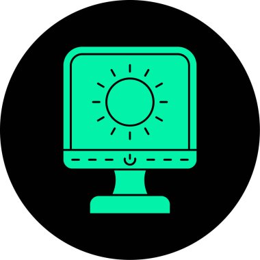 vektör lcd simgesi illüstrasyonu