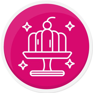 Kek. Web simgesi basit illüstrasyon