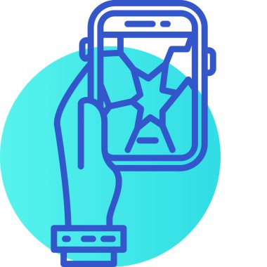 Cep telefonu simgesi tasarımının vektör çizimi