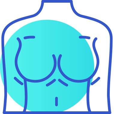 Göğüs kanseri ikonu, vektör çizimi