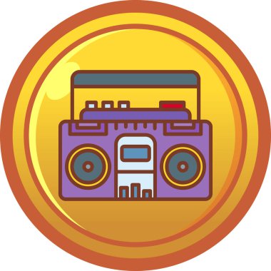 Bir radyonun vektör illüstrasyonu