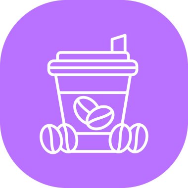 Kahve çekirdeği simgesinin vektör çizimi