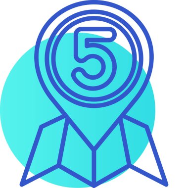 Madalya. Web simgesi basit illüstrasyon