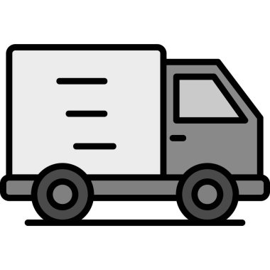 Kamyon. Web simgesi basit illüstrasyon