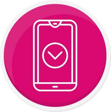 Cep telefonu simgesi, vektör illüstrasyonu