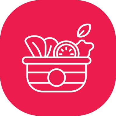 Sepet. Web simgesi basit illüstrasyon