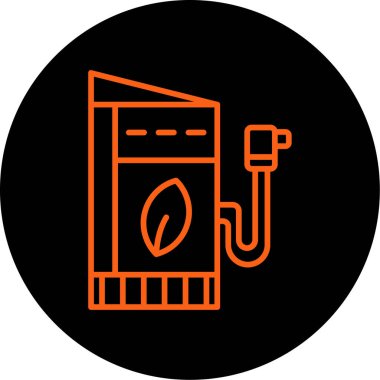 Benzin istasyonu simgesinin vektör illüstrasyonu