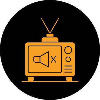 Vektör TV simgesi illüstrasyonu