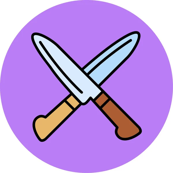 kılıç simgesi vektör illüstrasyonu