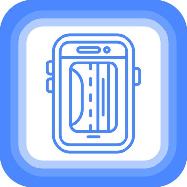 Cep telefonu simgesi, vektör illüstrasyonu