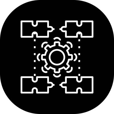 Bulmaca. Web simgesi basit illüstrasyon