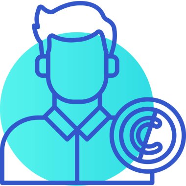 Bir kişi simgesinin vektör illüstrasyonu