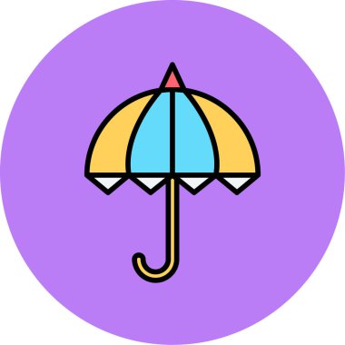 Şemsiye simgesinin vektör illüstrasyonu