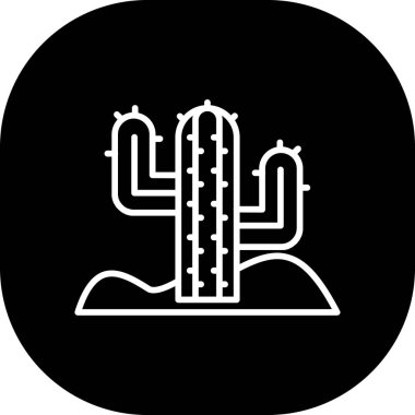 Kaktüs simgesi vektör illüstrasyonu