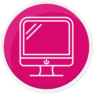 Bilgisayar. Web simgesi basit illüstrasyon