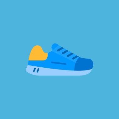 Vektör düzlüğü simgesi. spor ayakkabı simgesi düz renk