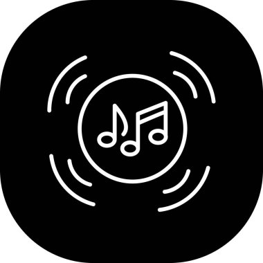 Modern b 'nin vektör illüstrasyonu simge müziğinden yoksun