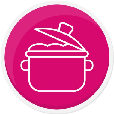 Vektör çizimi, düz tasarım. tencere simgesi