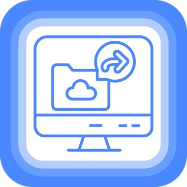 Bulut simgesi vektör illüstrasyonu