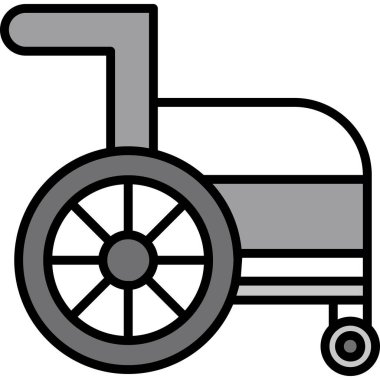 Tekerlekli sandalye simgesi modaya uygun izole edilmiş arkaplan