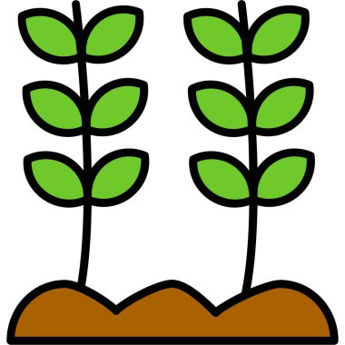 Bitki. Web simgesi basit illüstrasyon