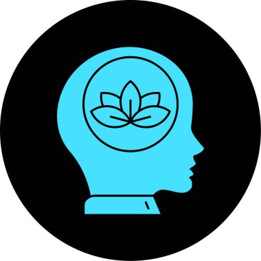 Beyin. Web simgesi basit illüstrasyon