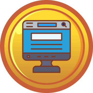 tarayıcı simgesi vektör illüstrasyonu