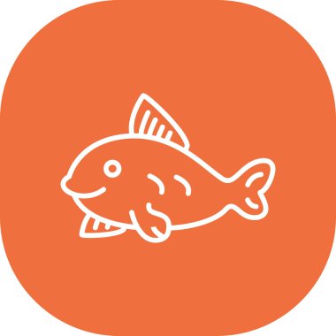 Balık simgesinin vektör illüstrasyonu