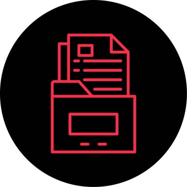 Belge simgesinin vektör illüstrasyonu