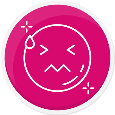 Şirin bir yüz simgesinin vektör çizimi