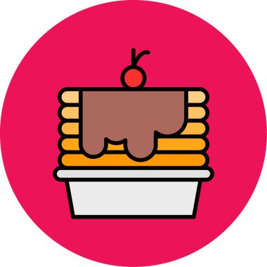 Yemek. Web simgesi basit illüstrasyon