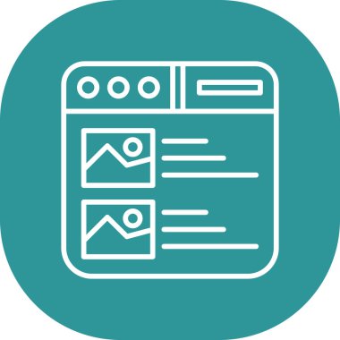 Web sayfası ikon vektör illüstrasyonu