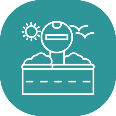 Tek bir simgenin vektör illüstrasyonu