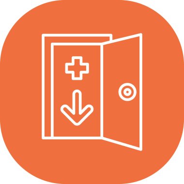 Modern hastane simgesinin vektör illüstrasyonu