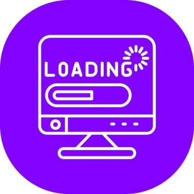 Yükleniyor. Web simgesi basit illüstrasyon