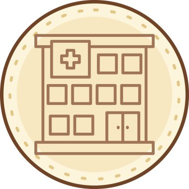 Hastane. Web simgesi basit tasarım