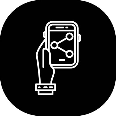 Akıllı telefon simgesinin vektör illüstrasyonu