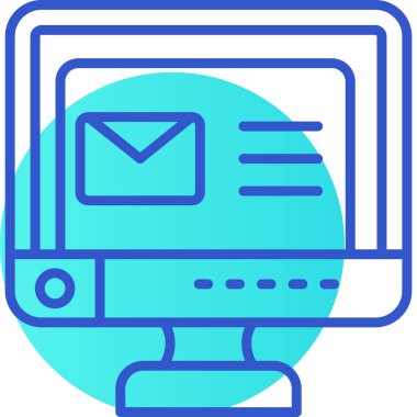 E-posta. Web simgesi basit illüstrasyon