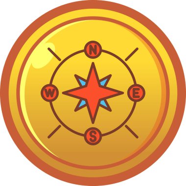 Pusula. Web simgesi basit illüstrasyon