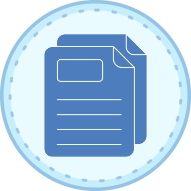 Belge. Web simgesi basit illüstrasyon