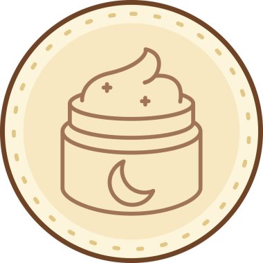 Krema. Web simgesi vektör illüstrasyonu