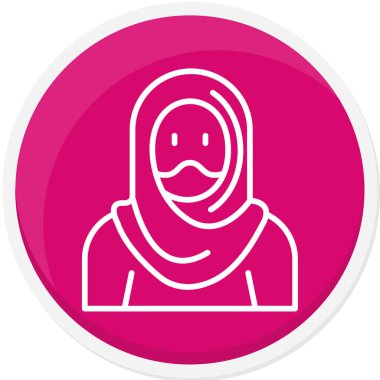 Kadın avatar, tesettürlü kadın, eşarp takıyor.