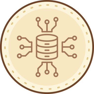 Devre simgesi. Web tasarımı için basit bir devre vektör illüstrasyonuName