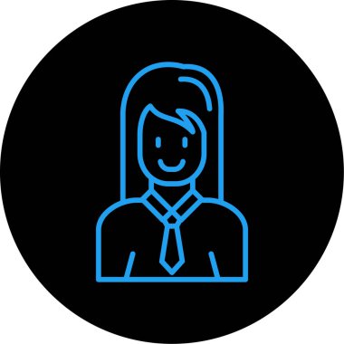 Bir kadın simgesinin vektör illüstrasyonu