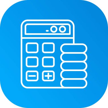 Soyut arkaplanda hesaplayıcı simgesi izole edildi