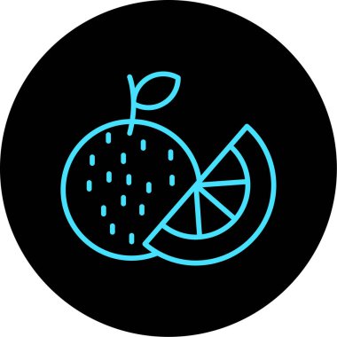 Karpuz. Web simgesi basit illüstrasyon