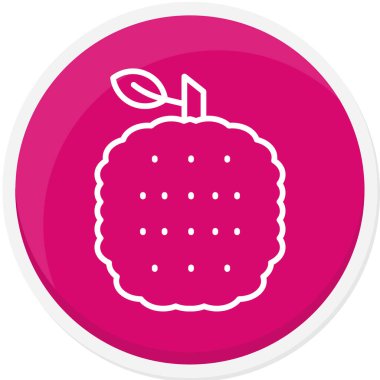 taze meyve yassı simgesi, vektör illüstrasyonu