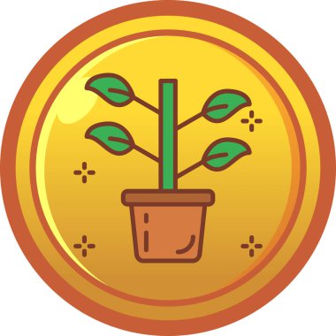 bitki simgesi vektör illüstrasyonu