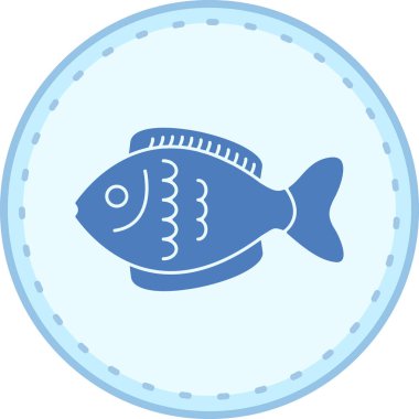 Balık. Web simgesi basit illüstrasyon