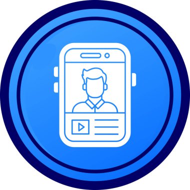 Mobil uygulama modern simgesinin vektör illüstrasyonu